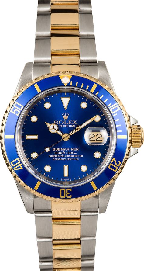 Rolex with blue face